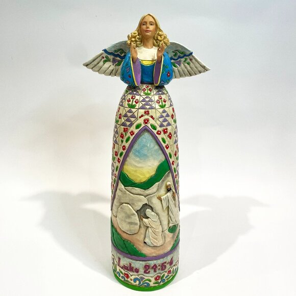 Jim Shore Heartwood Creek Resurrection Angel Figurine, 4004748, Luke 24: 5-6 - Picture 1 of 7